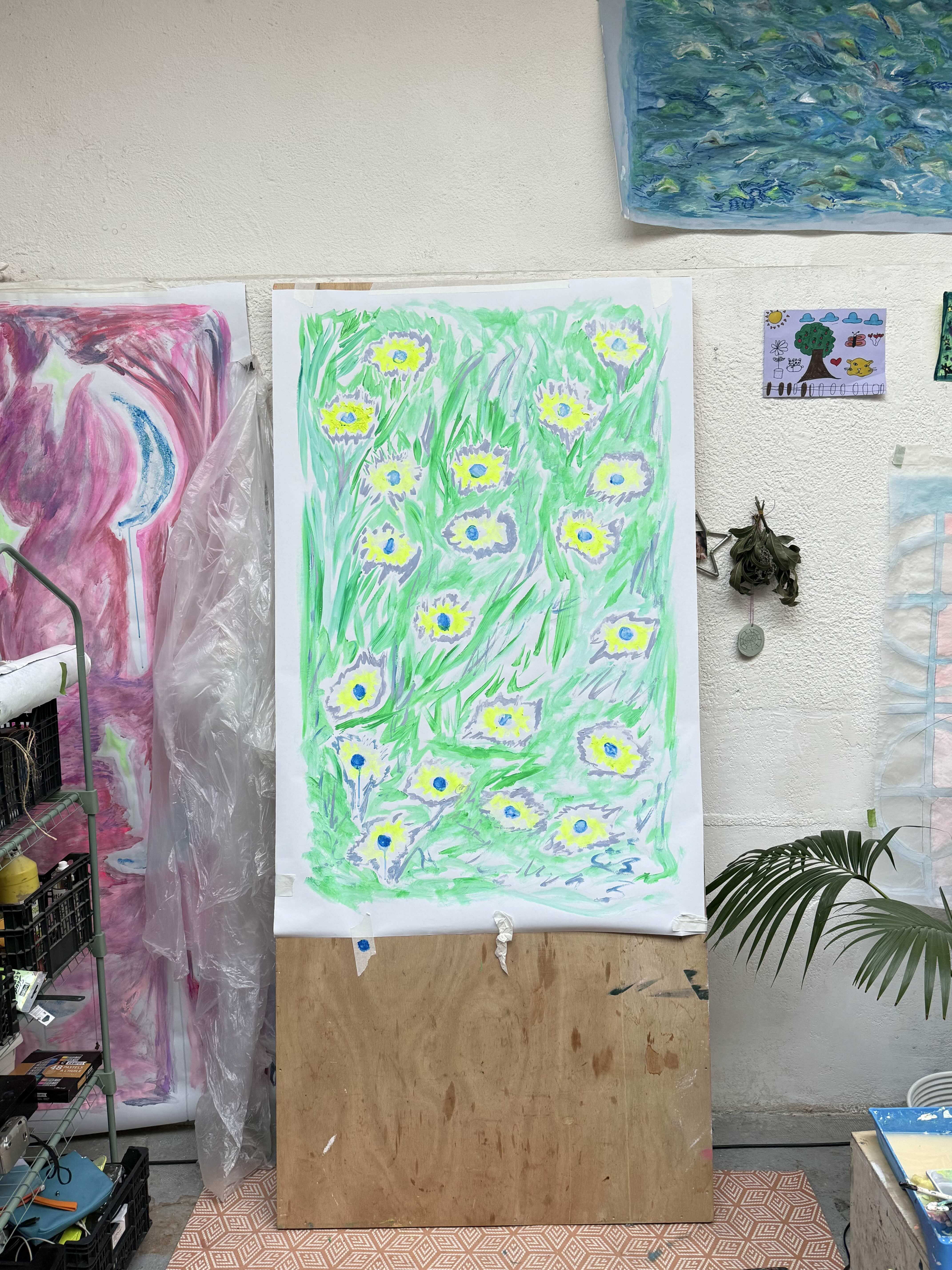 Foam stamping in acrylic